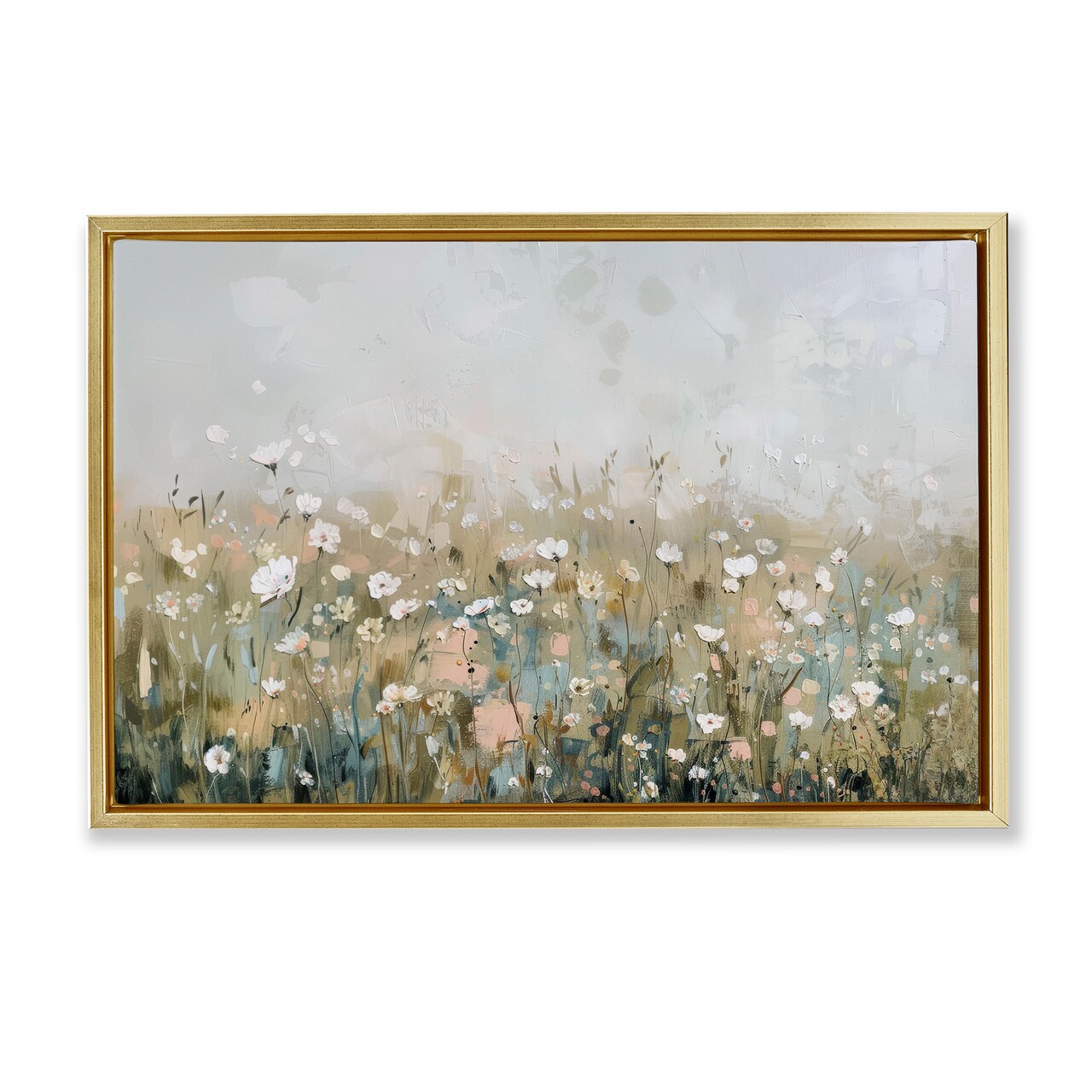 Stupell Industries Pastel Meadow Wildflowers Floating Frame, design by Elara Yasna